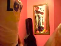 Once her webcam is setup this amateur teen exposes her real handful sized tits and sweet ass